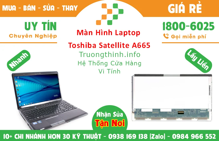 Màn Hình Laptop Toshiba Satellite A665 Chính Hãng