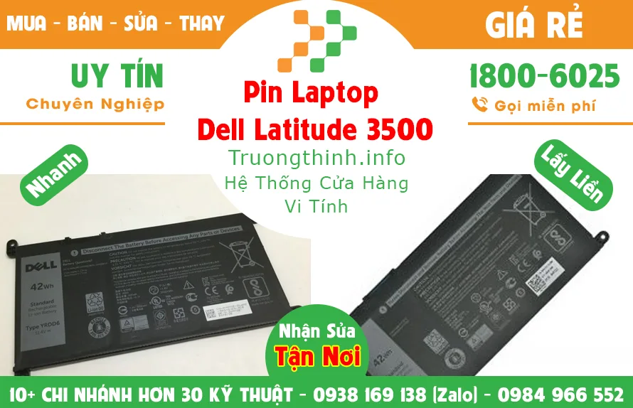 Mua Bán Pin Laptop Dell Latitude 3500 Giá Rẻ | Vi Tính Trường Thịnh