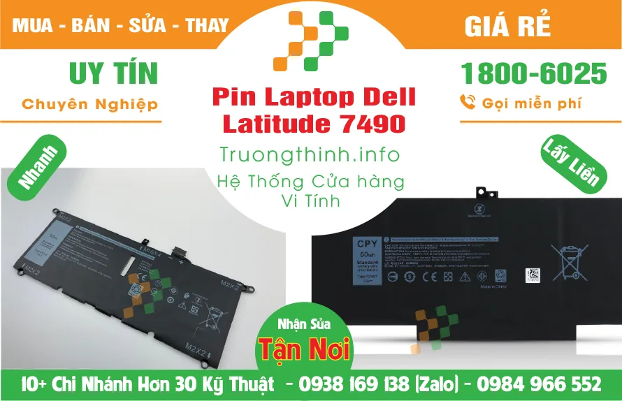 Mua Bán Pin Laptop Dell Latitude 7490 - Laptop Giá Rẻ | Vi Tính Trường Thịnh