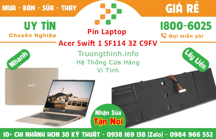 Bán Pin Laptop Acer Swift 1 Sf114 32 C9FV