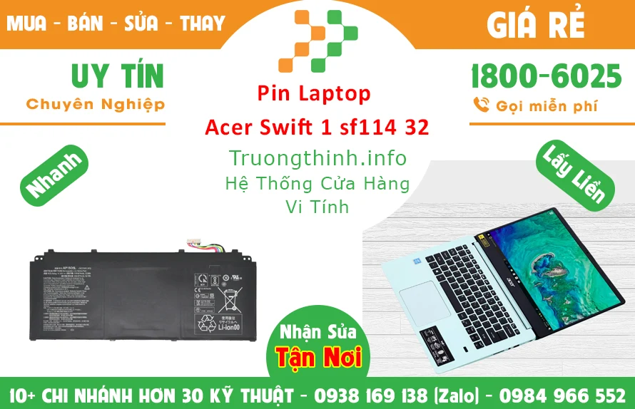 Bán Pin Laptop Acer Swift 1 Sf114 32