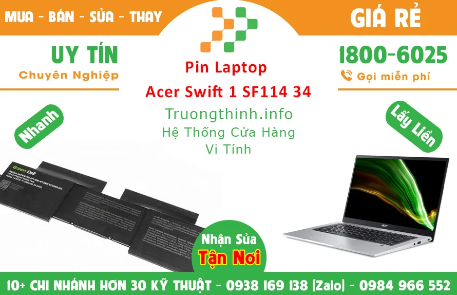 Bán Pin Laptop Acer Swift 1 Sf114 34