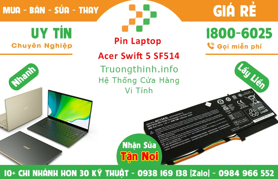 Bán Pin Laptop Acer Swift 5 SF514