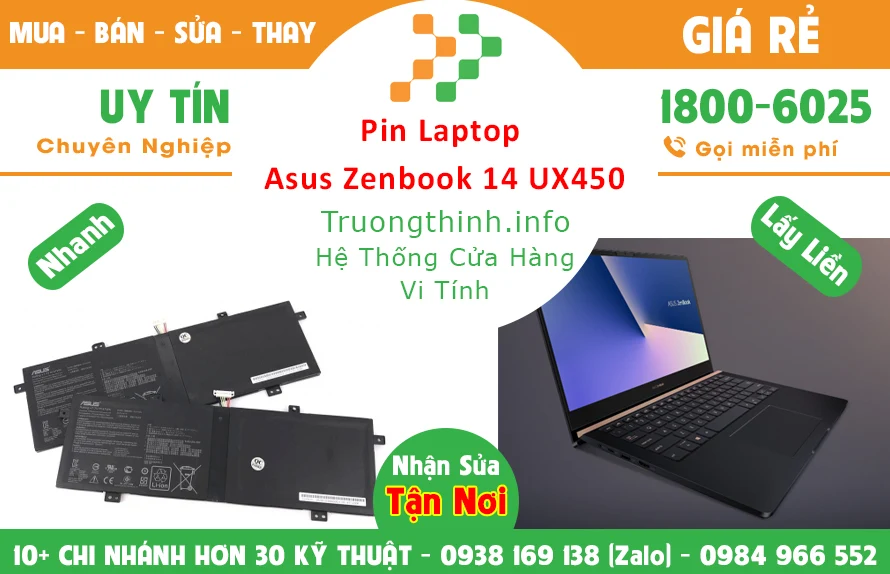 Pin Laptop Asus Zenbook 14 ux450 Chính Hãng