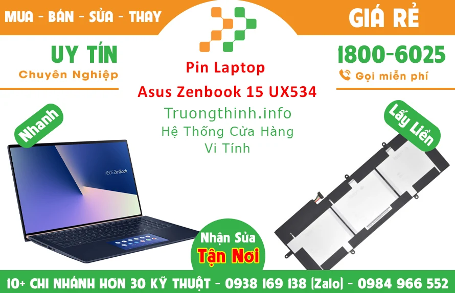 Pin Laptop Asus Zenbook 14 ux450 Chính Hãng