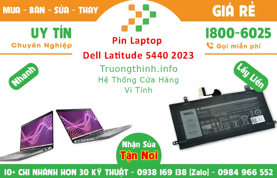 Bán Pin Laptop Dell Latitude 5440 2023 Chính Hãng Giá Rẻ