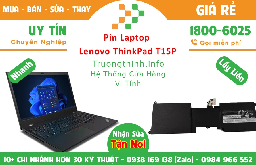 Bán Pin Laptop Lenovo ThinkPad T15P Chính Hãng Giá Rẻ