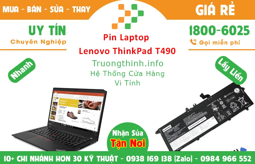 Bán Pin Laptop Lenovo ThinkPad T490 Chính Hãng Giá Rẻ