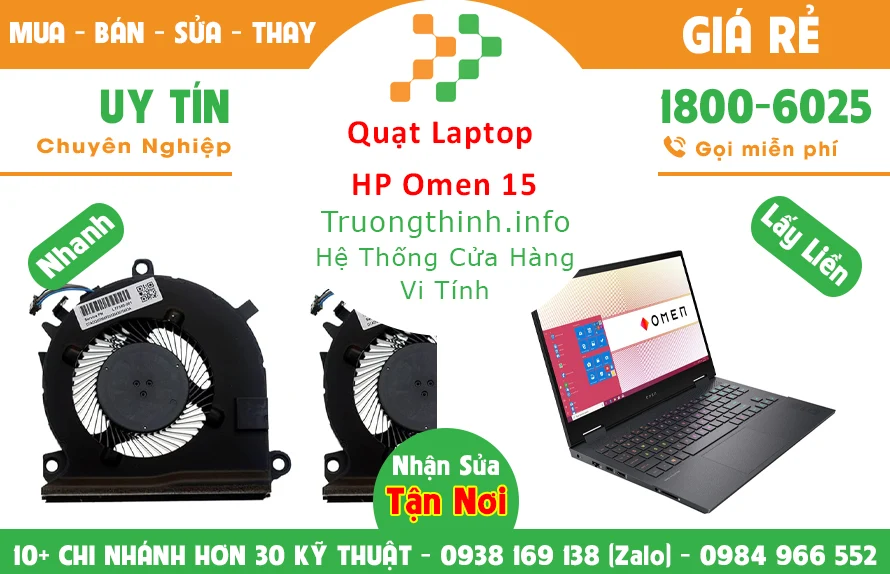 Quạt Laptop HP Omen 15 Chính Hãng