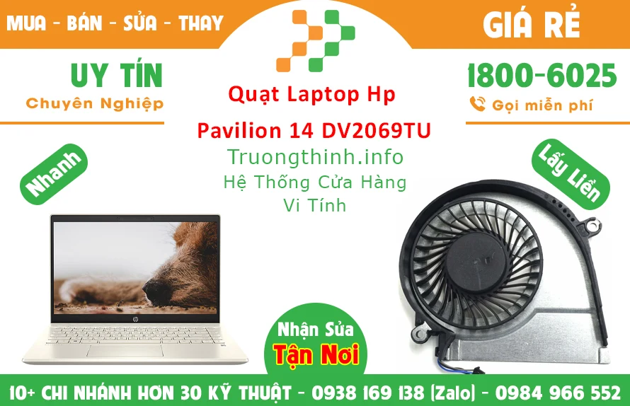 Quạt Laptop HP Pavilion 14-DV2069TU Chính Hãng