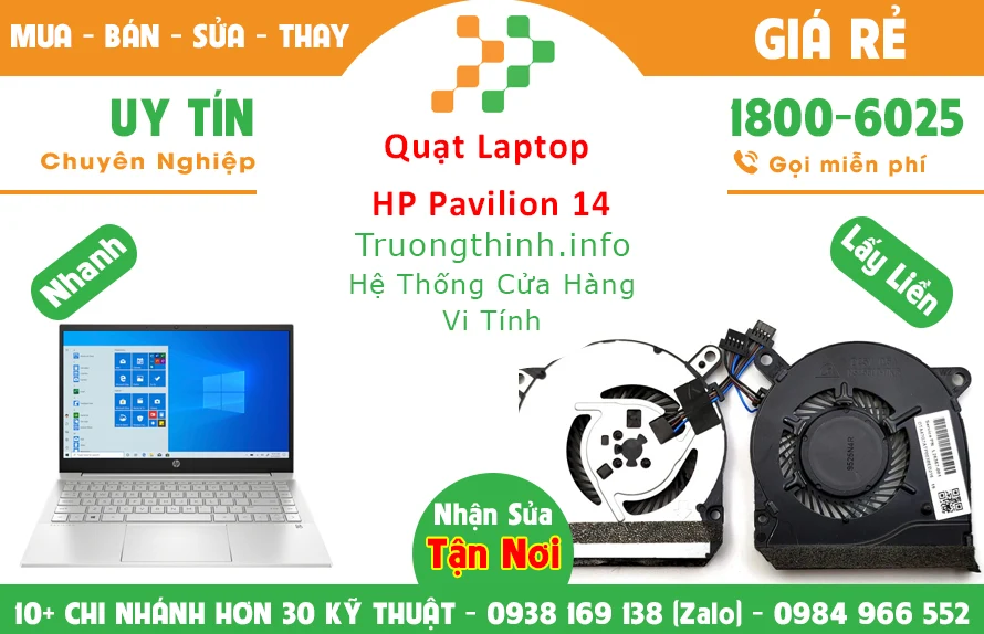 Quạt Laptop HP Pavilion 14 Chính Hãng