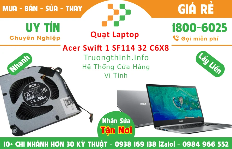 Thay Quạt Laptop Acer Swift 1 Sf114 3 C6X8