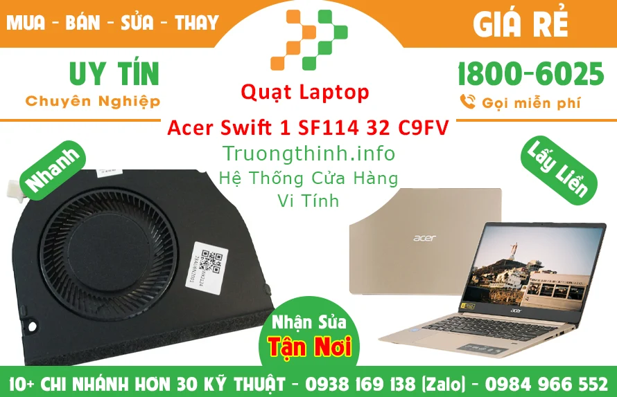 Thay Quạt Laptop Acer Swift 1 Sf114 32 C9FV