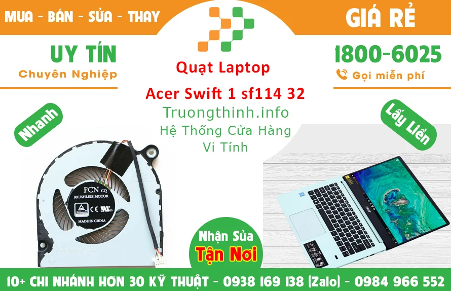 Thay Quạt Laptop Acer Swift 1 Sf114 32