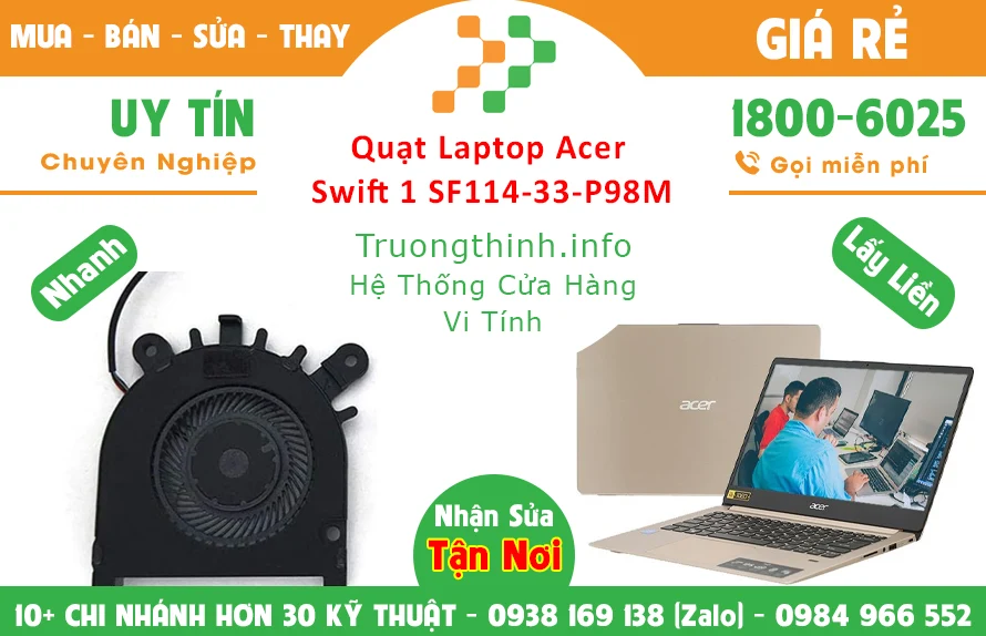 Thay Quạt Laptop Acer Swift 1 SF114-33-P98M