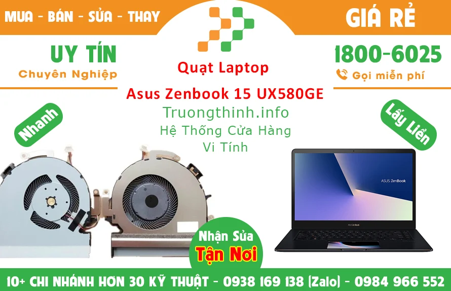 Quạt Laptop Asus Zenbook 15 UX580GE Chính Hãng Giá Rẻ