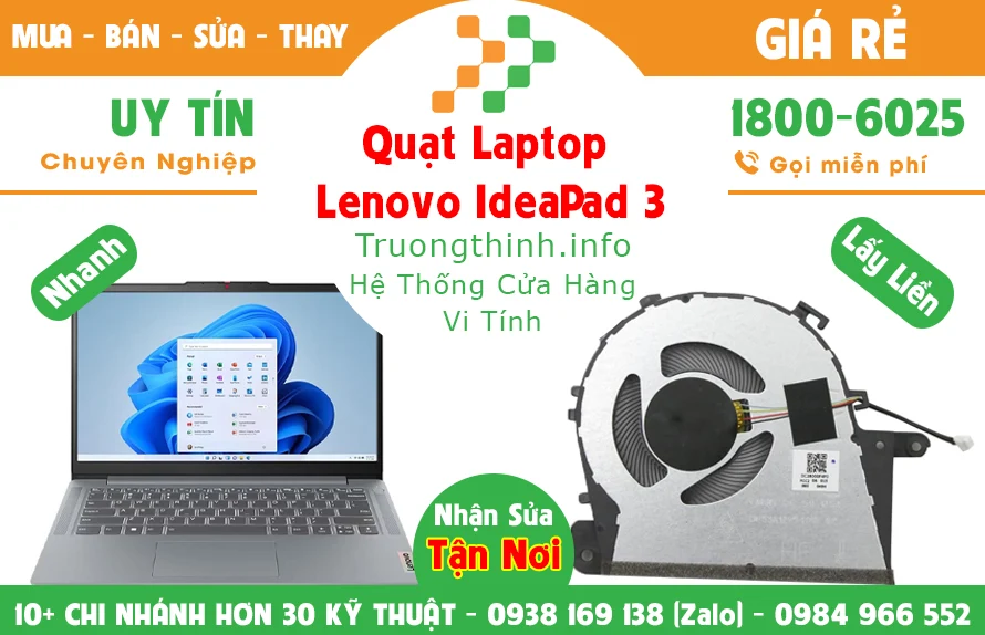 Thay Quạt Laptop Lenovo Ideapad 3