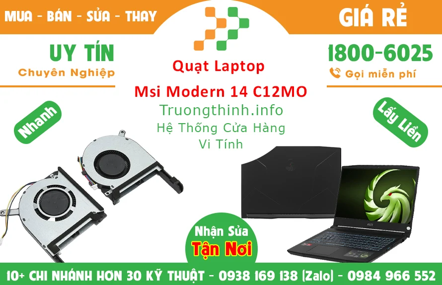 Fan Laptop Msi Modern 14 C12MO Chính Hãng Giá Rẻ