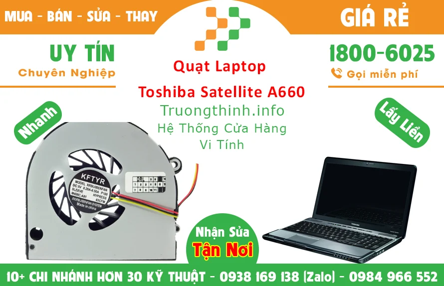 Quạt Laptop Toshiba Satellite A660 Chính Hãng Giá Rẻ