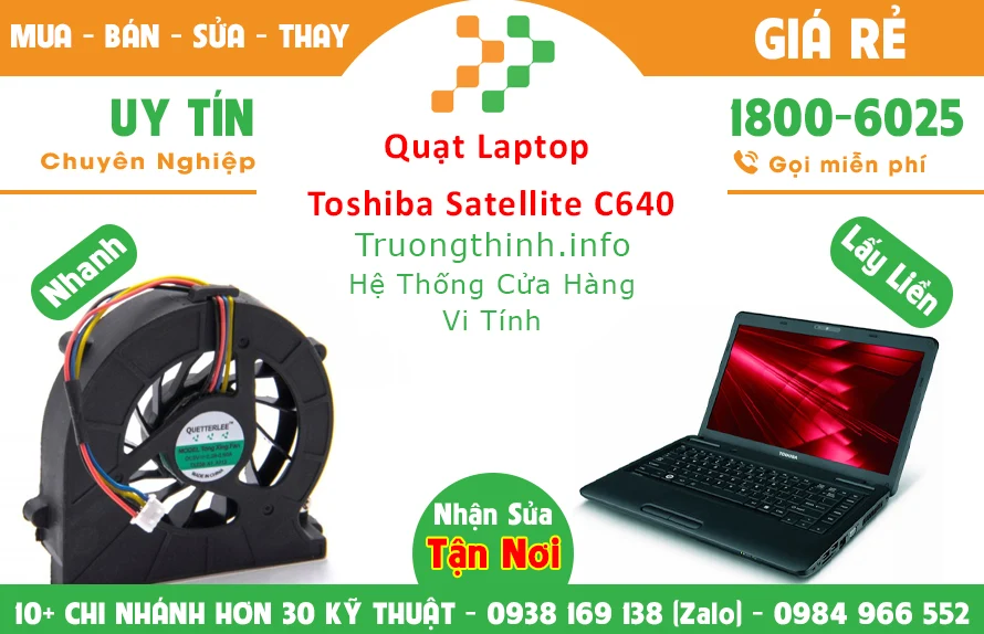 Quạt Laptop Toshiba Satellite C640 Chính Hãng Giá Rẻ