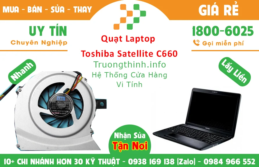 Quạt Laptop Toshiba Satellite C660 Chính Hãng Giá Rẻ