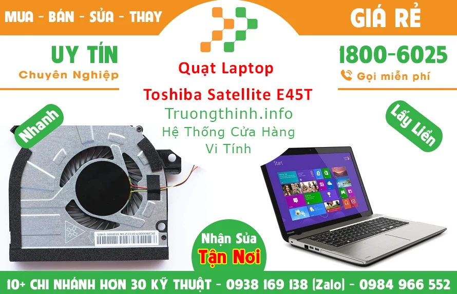 Quạt Laptop Toshiba Satellite E45T Chính Hãng Giá Rẻ