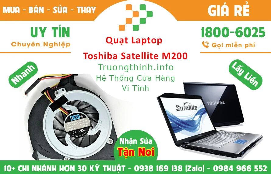 Quạt Laptop Toshiba Satellite M200 Chính Hãng Giá Rẻ