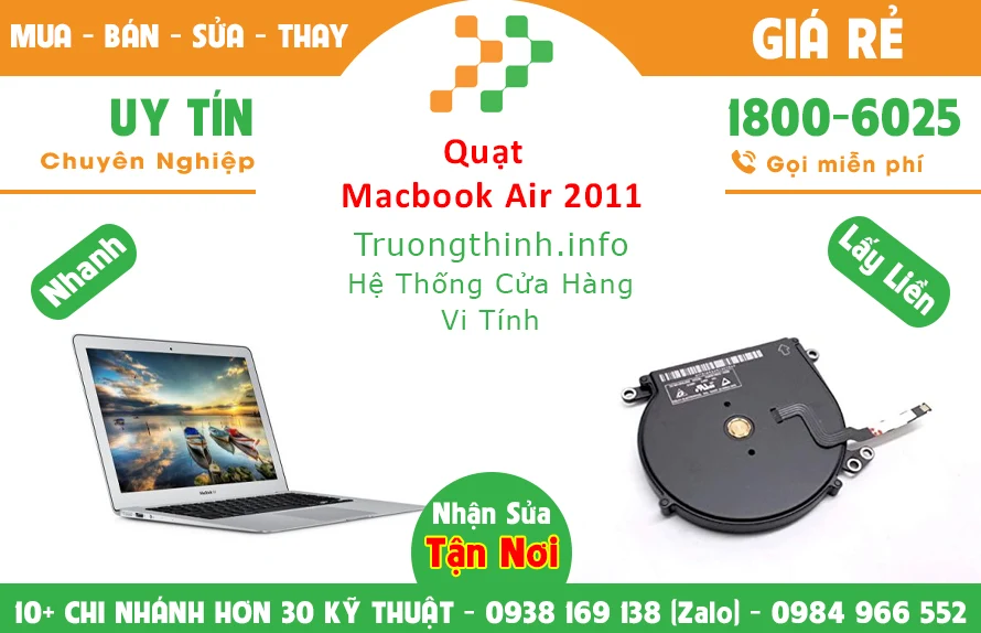 Thay Quạt Tản Nhiệt Macbook Air 2011