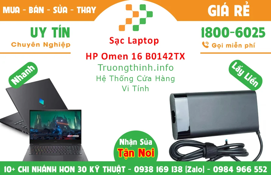 Sạc Laptop HP Omen 16 B0142TX Chính Hãng Giá Rẻ