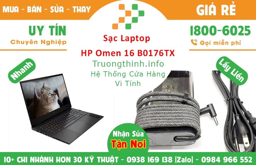 Sạc Laptop HP Omen 16 B0176TX Chính Hãng Giá Rẻ