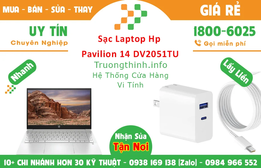 Sạc Laptop HP Pavilion 14-DV2051TU Chính Hãng Giá Rẻ