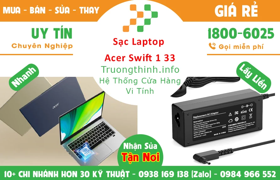 Sạc Laptop Acer Swift 1 Sf114 33 Chính Hãng Giá Rẻ