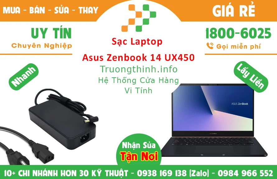 Sạc Laptop Asus Zenbook 14 UX450 Chính hãng