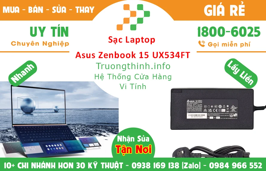 Sạc Laptop Asus Zenbook 15 UX534FT Chính hãng