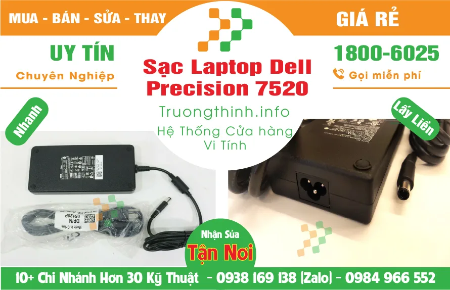 Sạc Laptop Dell Precision 7520 Giá Rẻ - Vi Tính Trường Thịnh