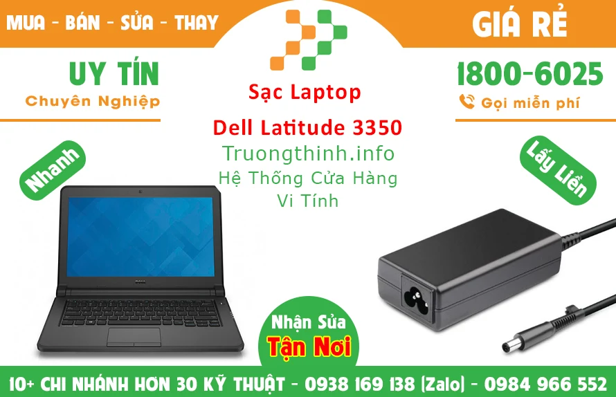 Sạc Laptop Dell Latitude 3350 Chính Hãng Giá Rẻ