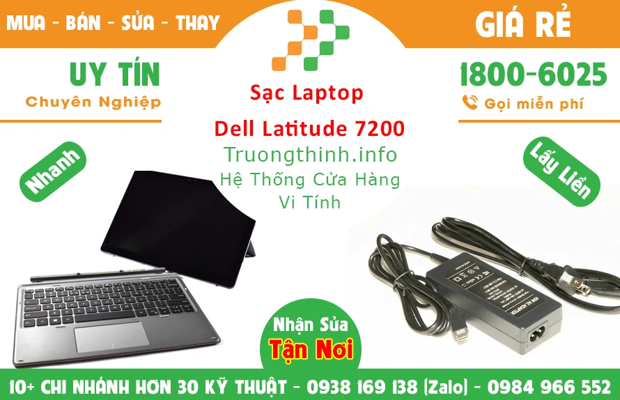 Sạc Laptop Dell Latitude 7200 Chính Hãng Giá Rẻ