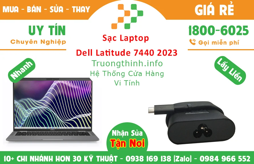 Sạc Laptop Dell Latitude 7440 2023 Chính Hãng Giá Rẻ