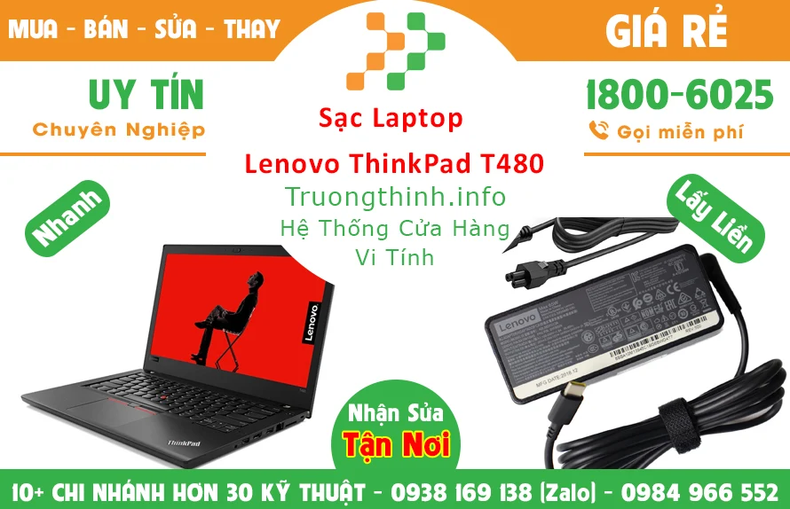 Sạc Laptop Lenovo ThinkPad T480 Chính Hãng Giá Rẻ