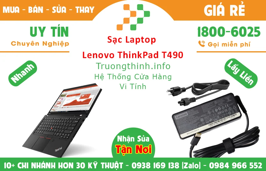 Sạc Laptop Lenovo ThinkPad T490 Chính Hãng Giá Rẻ