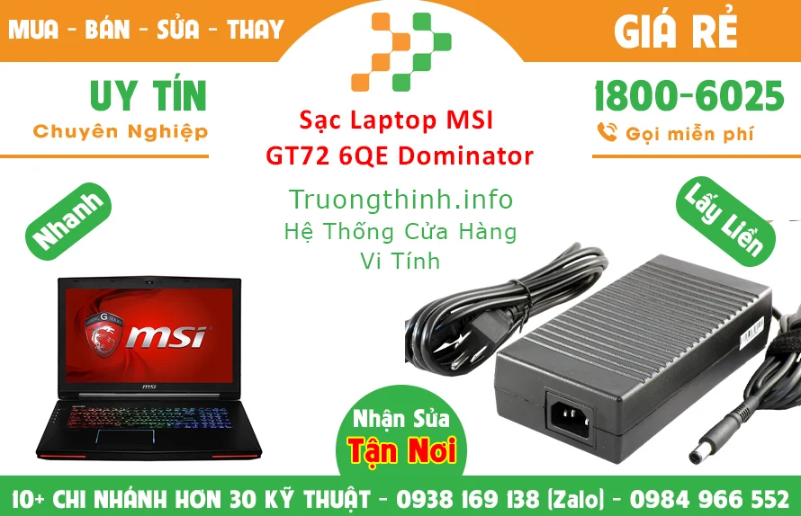 Địa chỉ bán Sạc Laptop Msi GT72 6QE Dominator