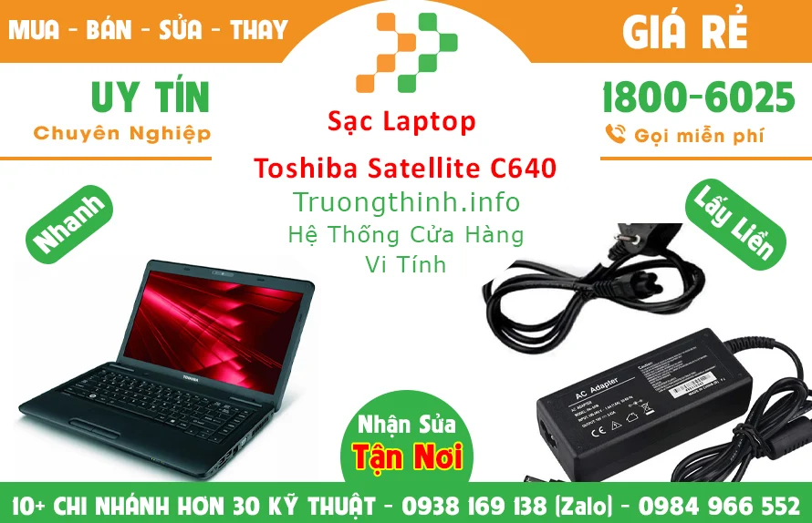 Sạc Laptop Toshiba Satellite C640 Chính hãng