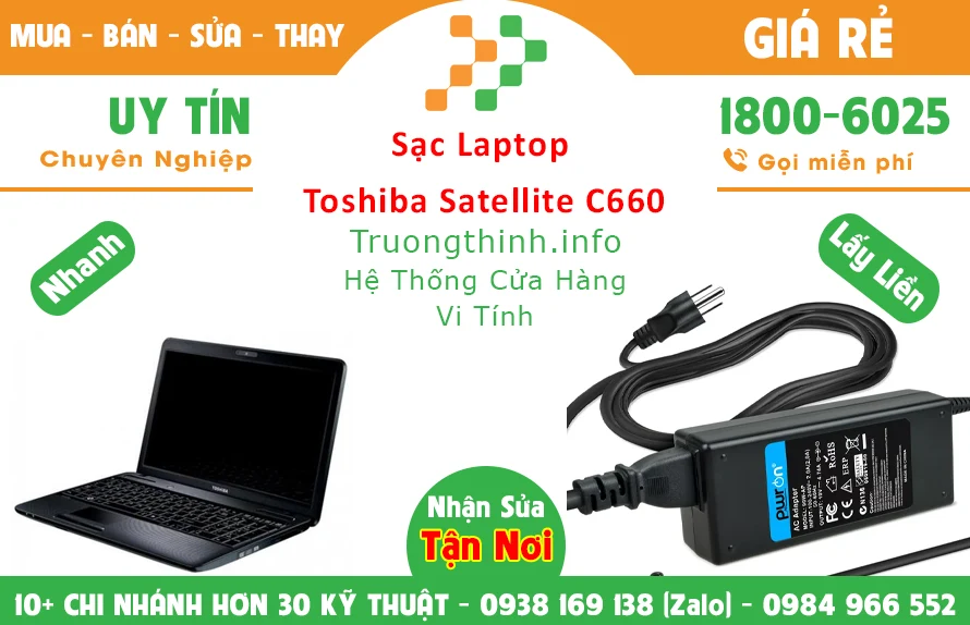 Sạc Laptop Toshiba Satellite C660 Chính hãng