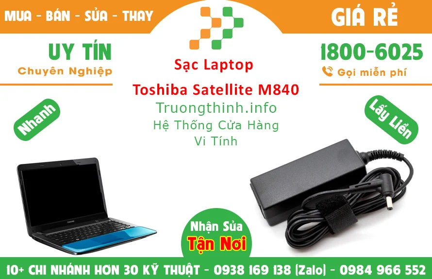 Sạc Laptop Toshiba Satellite M840 Chính hãng