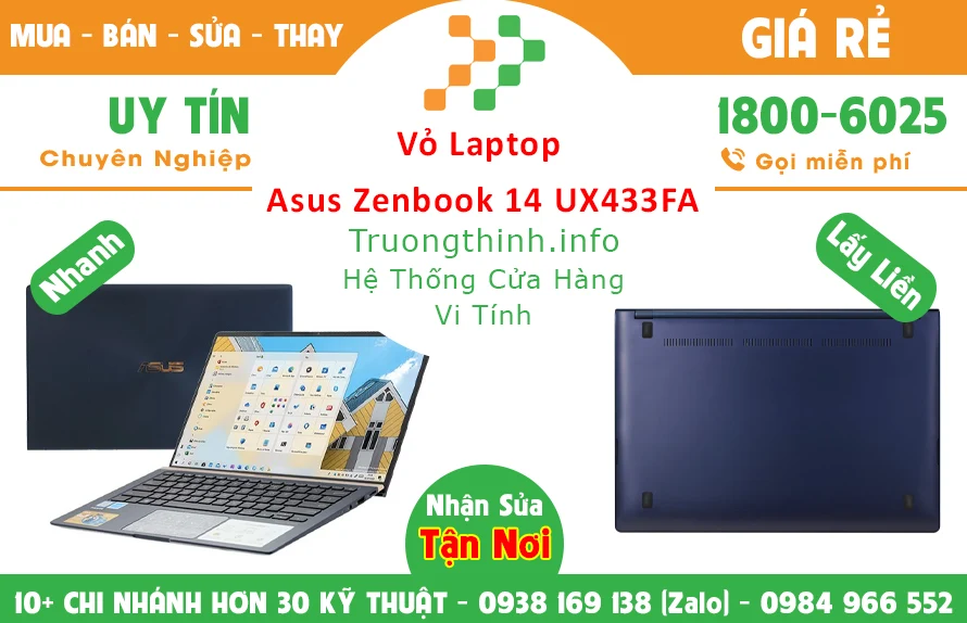 Vỏ Laptop Asus Zenbook 14 UX433FA Chính Hãng