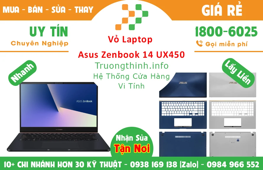 Vỏ Laptop Asus Zenbook 14 UX450 Chính Hãng