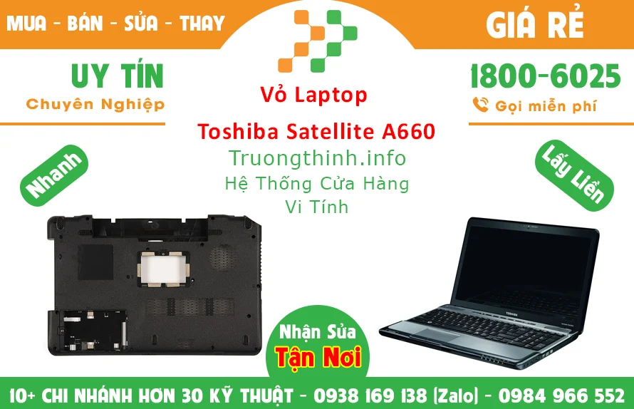 Vỏ Laptop Toshiba Satellite A660 chính hãng giá rẻ