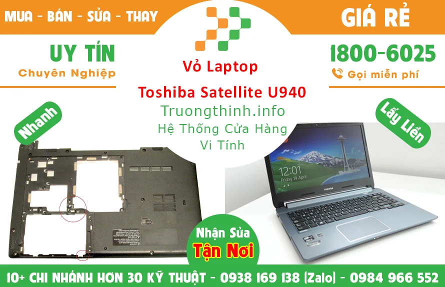 Vỏ Laptop Toshiba Satellite U940 chính hãng giá rẻ