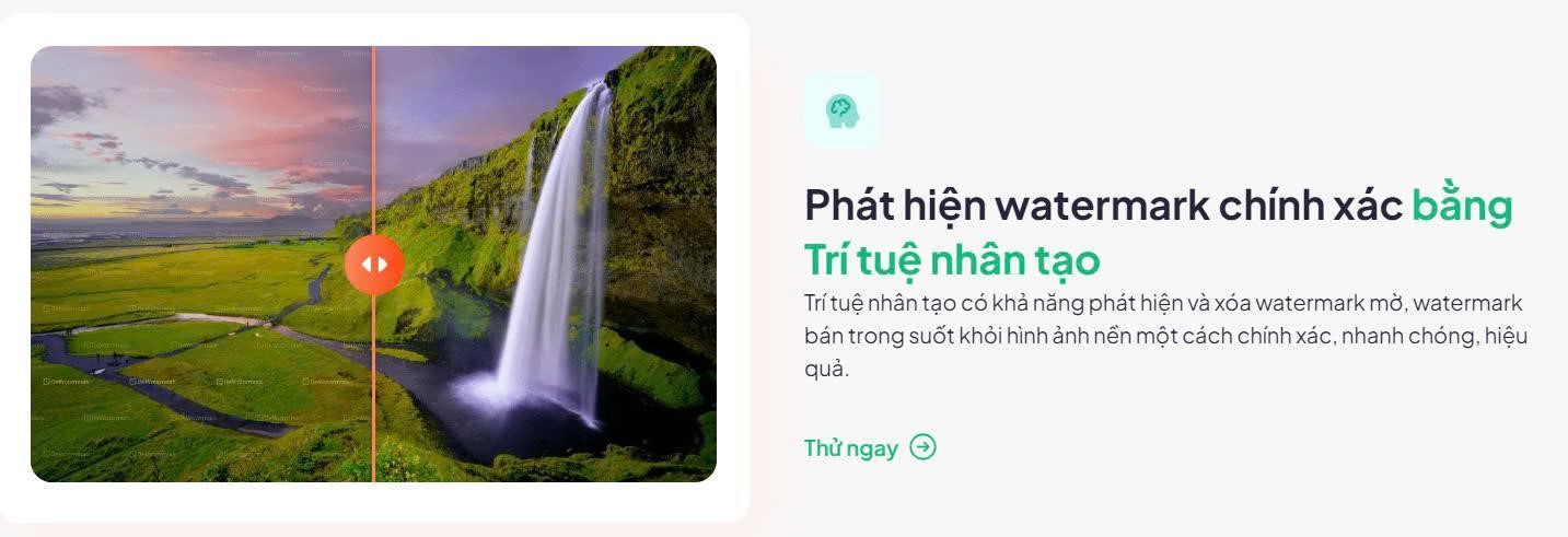 Dễ dàng xóa watermark mờ, watermark bán trong suốt trên nhiều định dạng ảnh