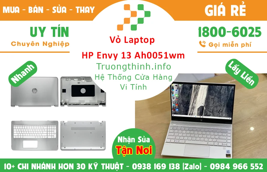 Thay Vỏ Laptop HP Envy 13 Ah0051wm